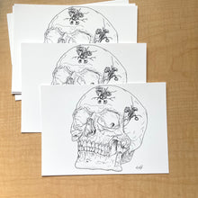 Load image into Gallery viewer, Skull with Flowers Print
