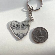 Load image into Gallery viewer, Skull Heart Keychain
