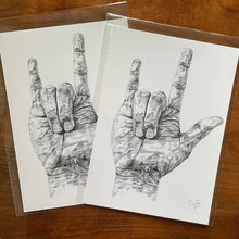 Load image into Gallery viewer, I Love You ASL Art Drawing (Print)
